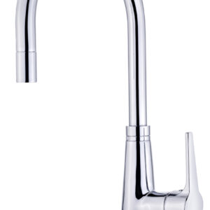 Grifo de cocina monomando con caño alto extraíble y aireador extraíble